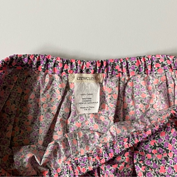 Crewcuts Skirt Floral Print Blue Size 10 Girls Pockets on each side Pink Purple - Picture 6 of 13